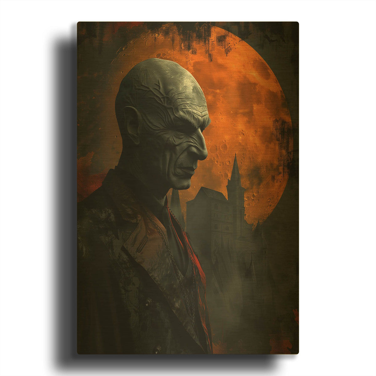 'Monarch of the Dusk' By r3darch0n Gold Metal Wall Art