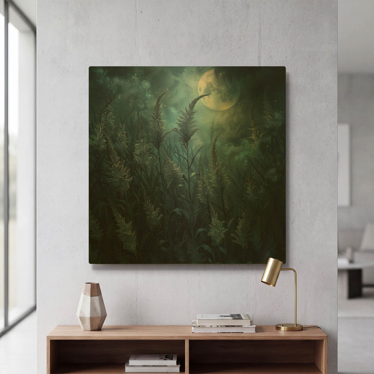 'Moon Dance' By r3darch0n Gold Metal Wall Art