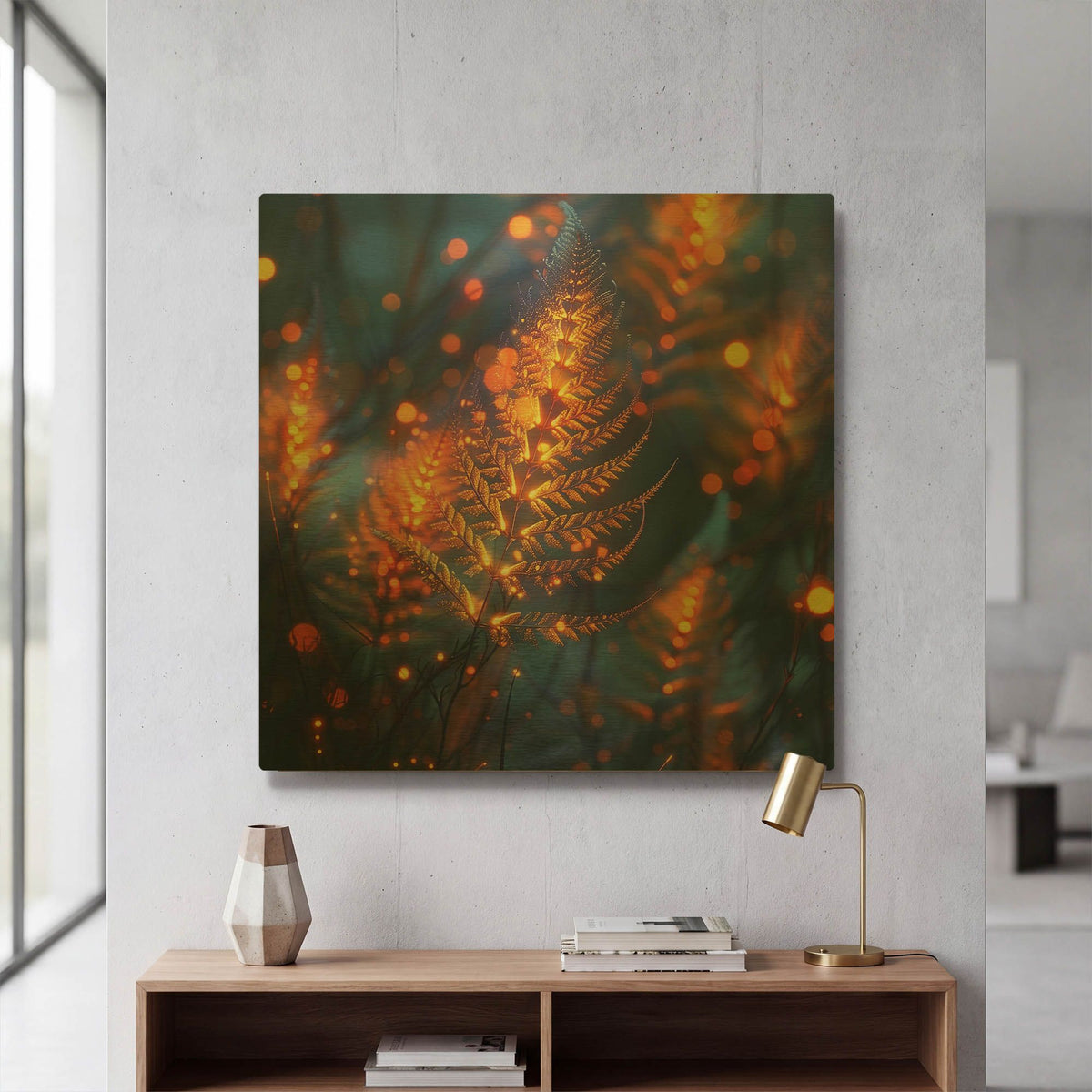 'Morning Glow' By r3darch0n Gold Metal Wall Art