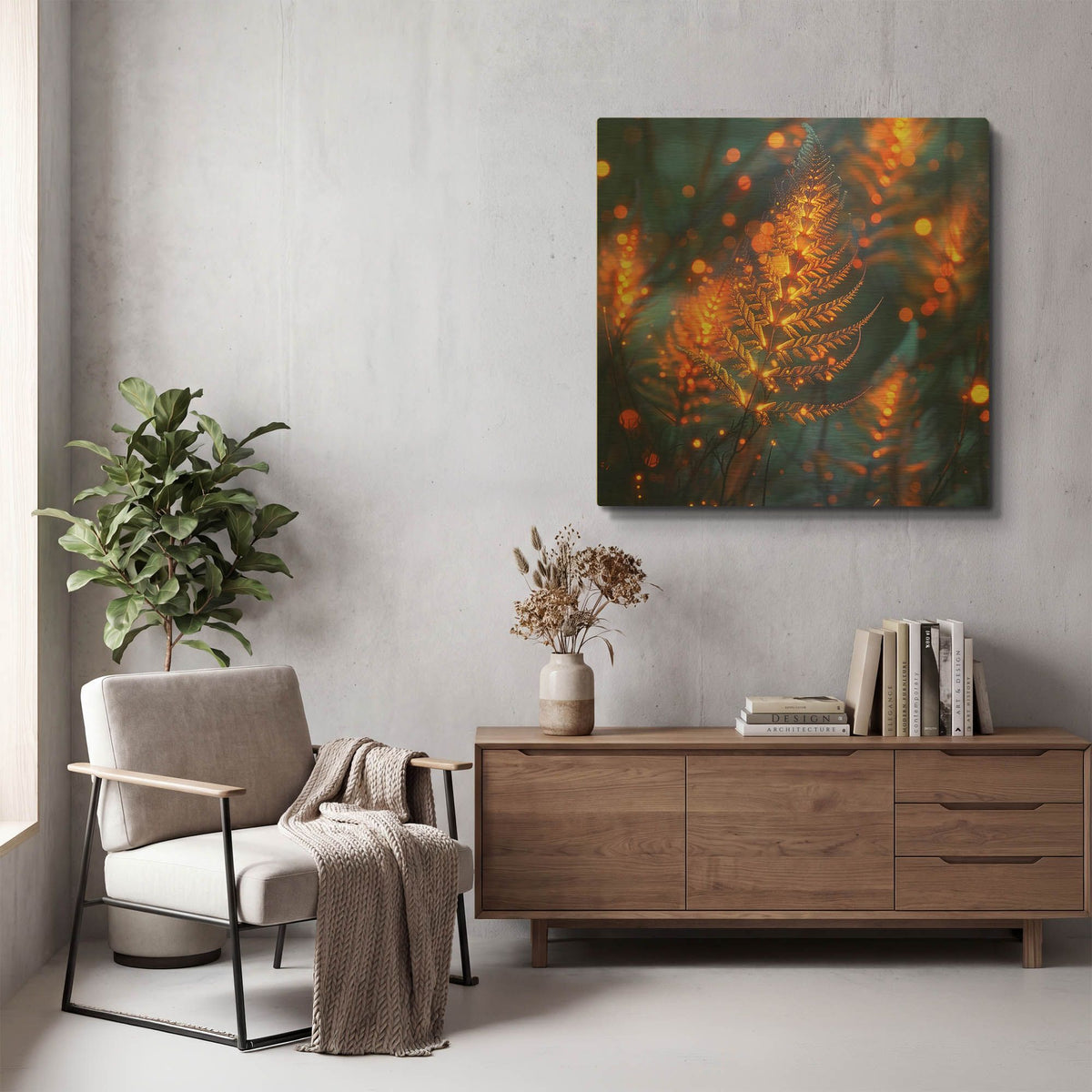 'Morning Glow' By r3darch0n Gold Metal Wall Art