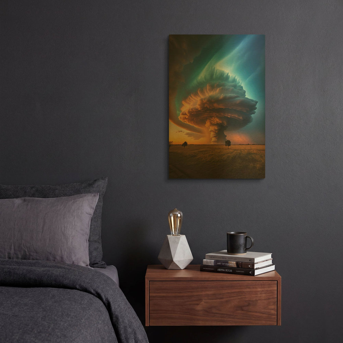 'Mushroom Cloud' By r3darch0n Gold Metal Wall Art