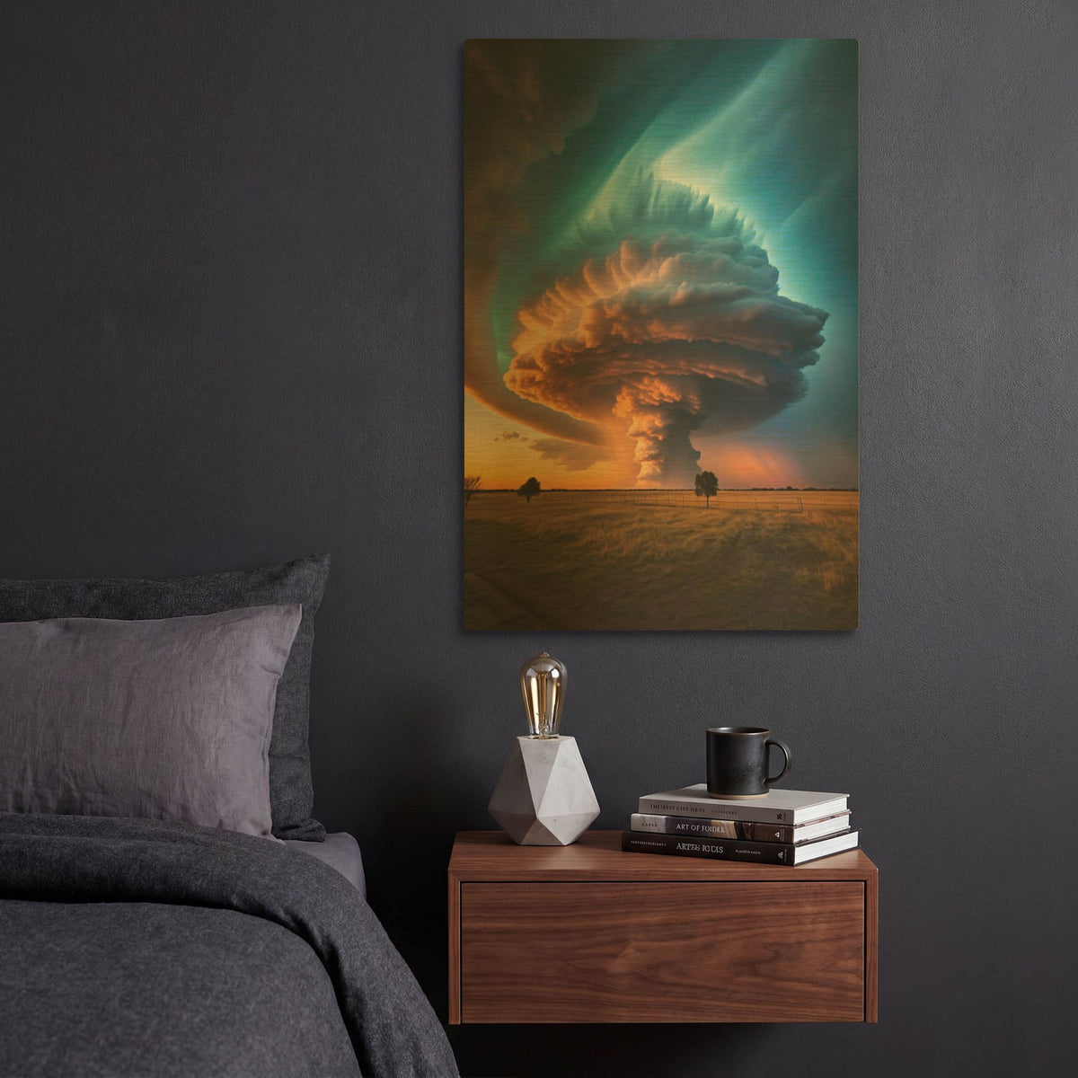 'Mushroom Cloud' By r3darch0n Gold Metal Wall Art