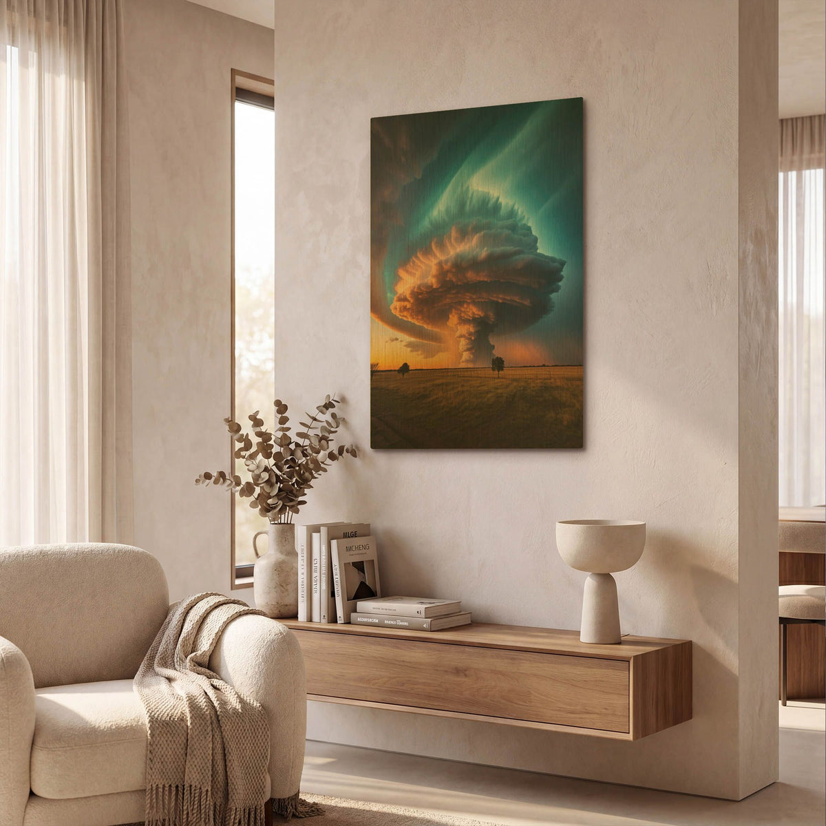 'Mushroom Cloud' By r3darch0n Gold Metal Wall Art
