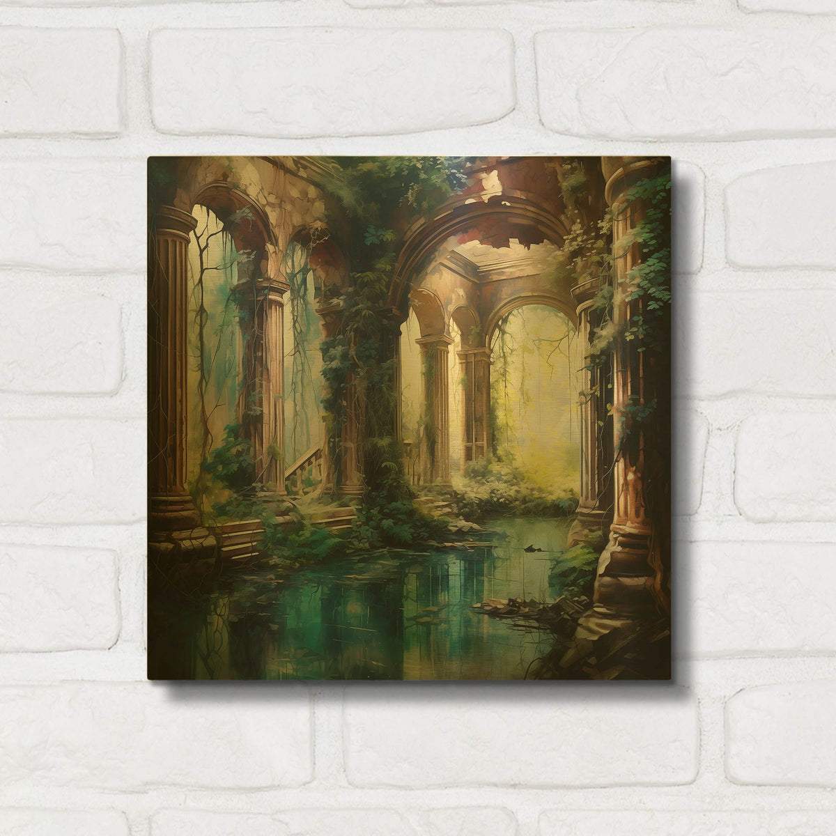 'Natures Cathedral' By r3darch0n Gold Metal Wall Art