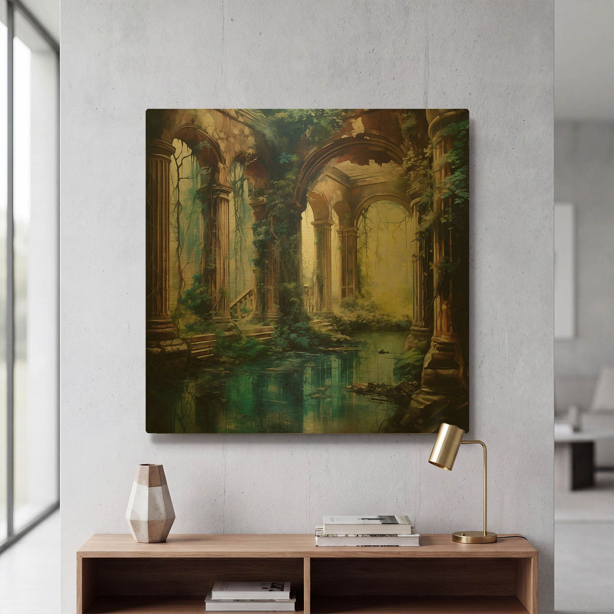 'Natures Cathedral' By r3darch0n Gold Metal Wall Art