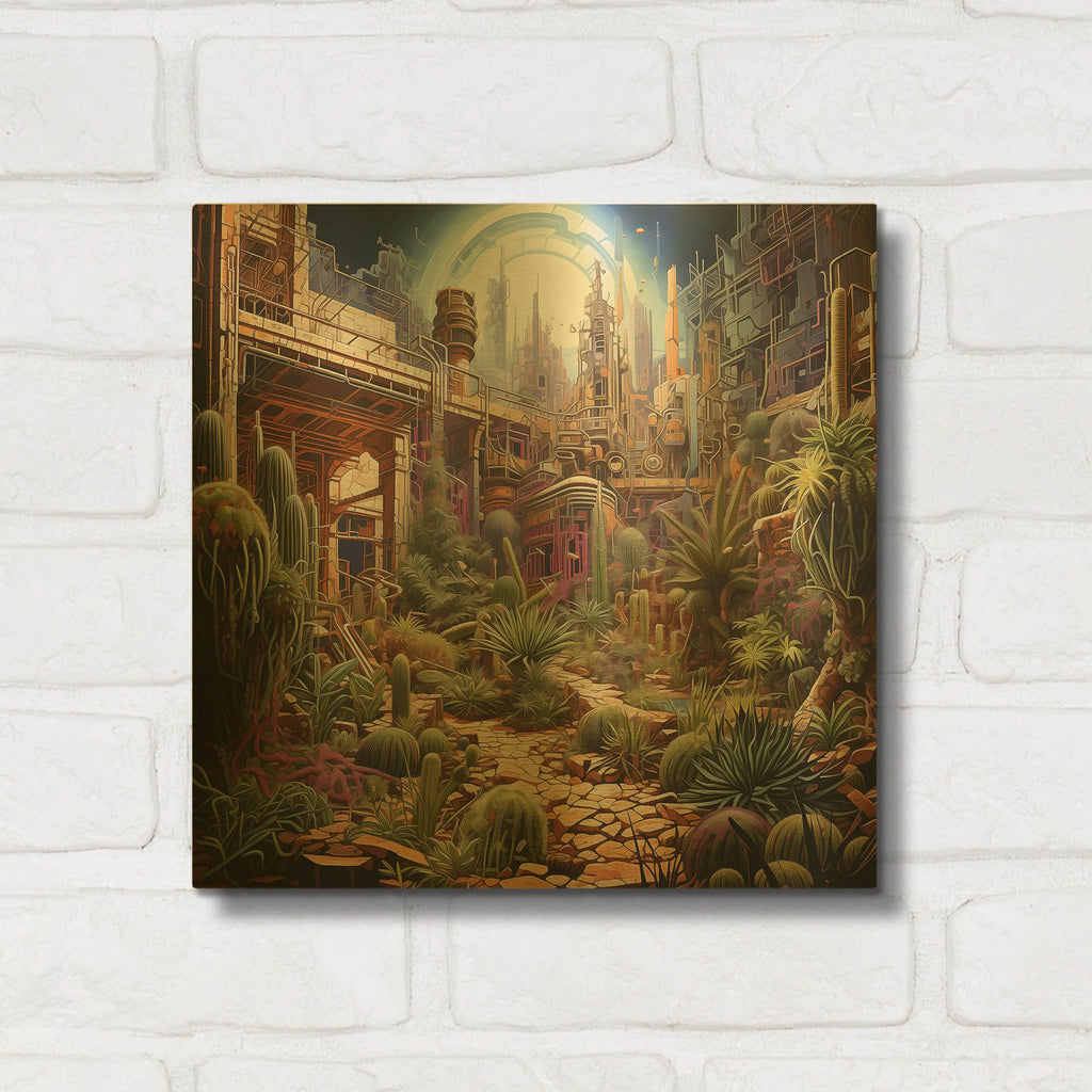 'Natures Urban Encore' By r3darch0n Gold Metal Wall Art