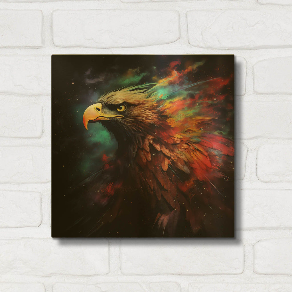 'Nebular Eagles Domain' By r3darch0n Gold Metal Wall Art