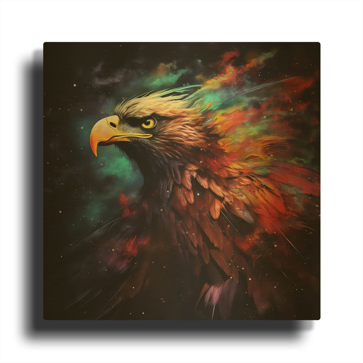 'Nebular Eagles Domain' By r3darch0n Gold Metal Wall Art