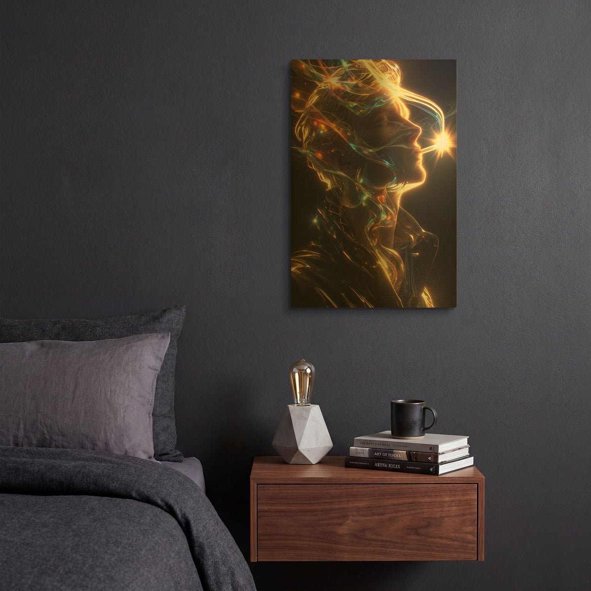 'Nebulous' By r3darch0n Gold Metal Wall Art