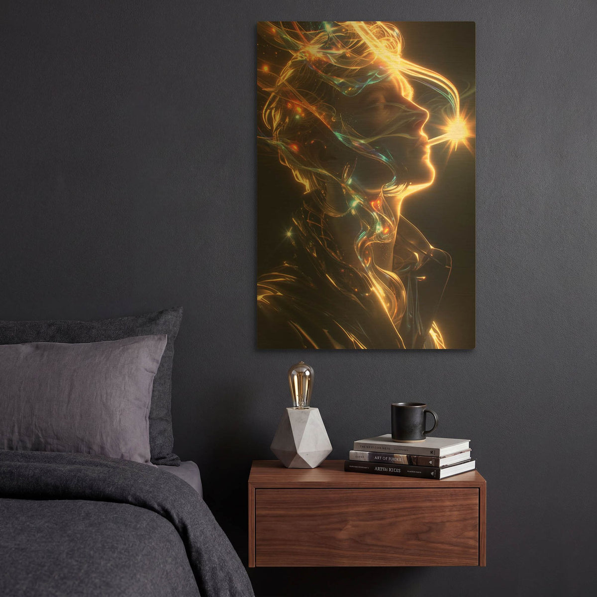 'Nebulous' By r3darch0n Gold Metal Wall Art