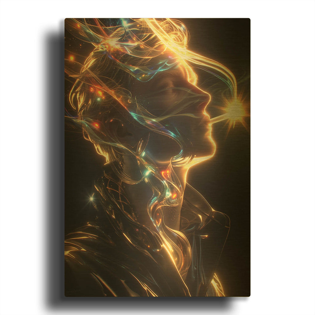'Nebulous' By r3darch0n Gold Metal Wall Art