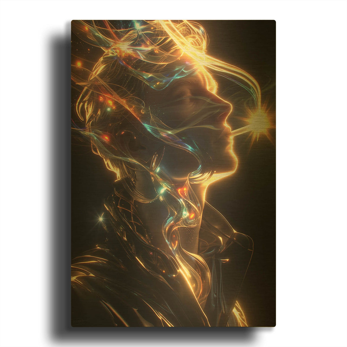 'Nebulous' By r3darch0n Gold Metal Wall Art