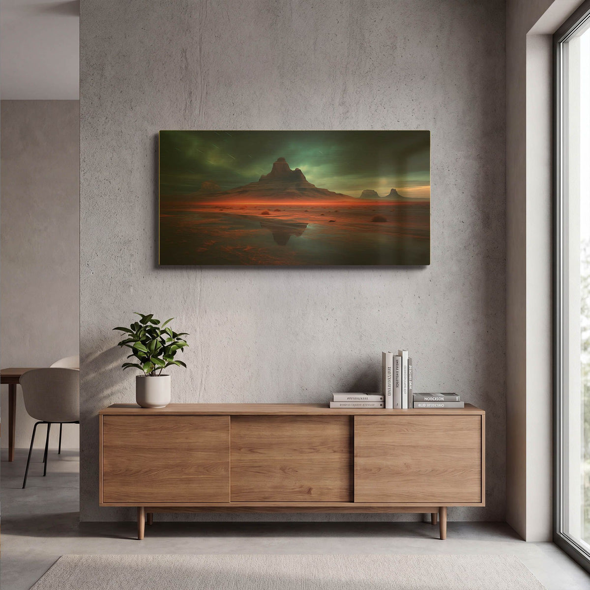 'Neon Sahara' By r3darch0n Gold Metal Wall Art