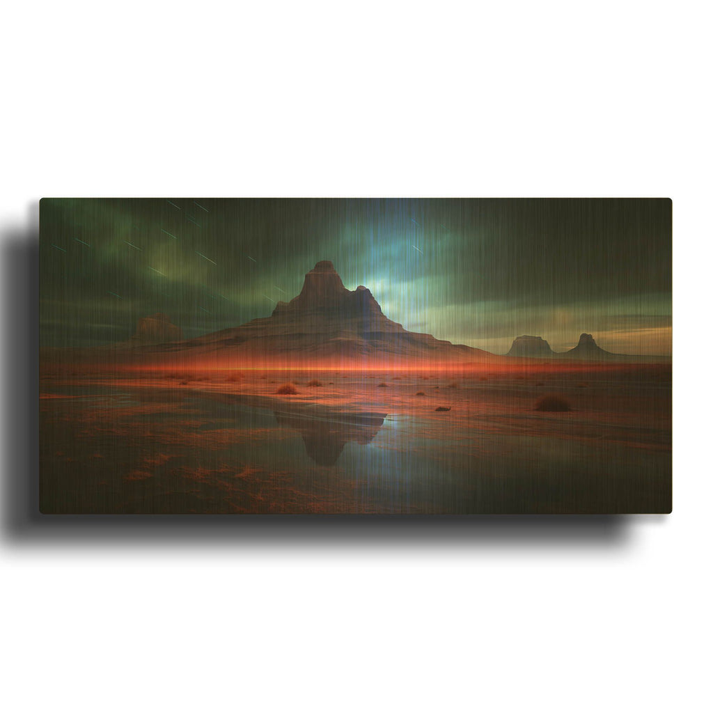 'Neon Sahara' By r3darch0n Gold Metal Wall Art