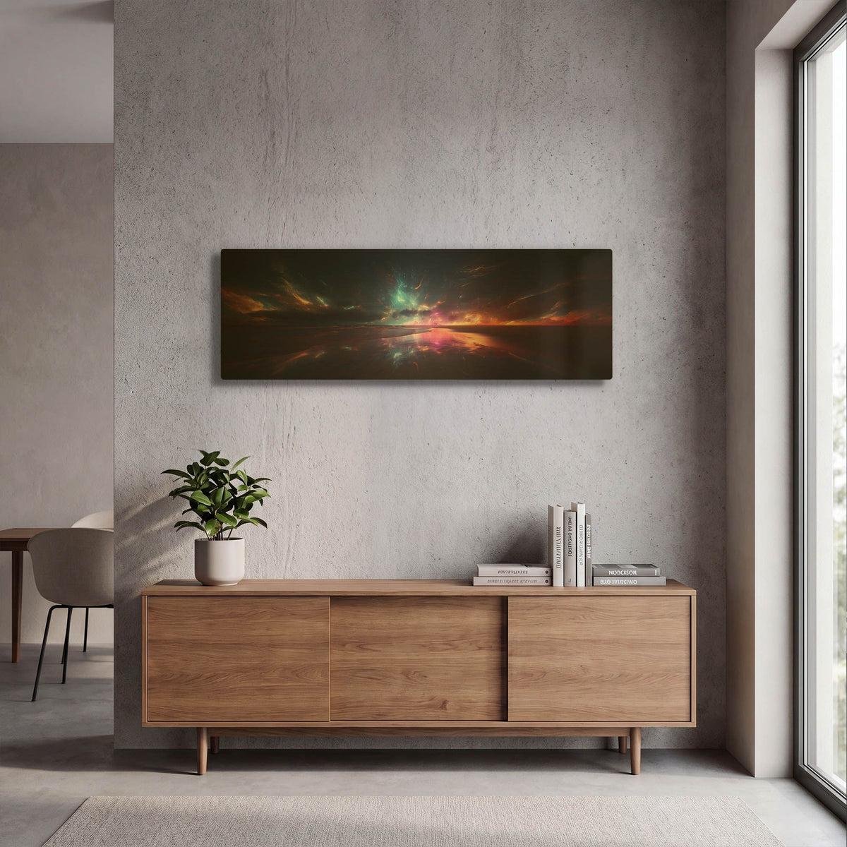 'Neon Sunrise' By r3darch0n Gold Metal Wall Art