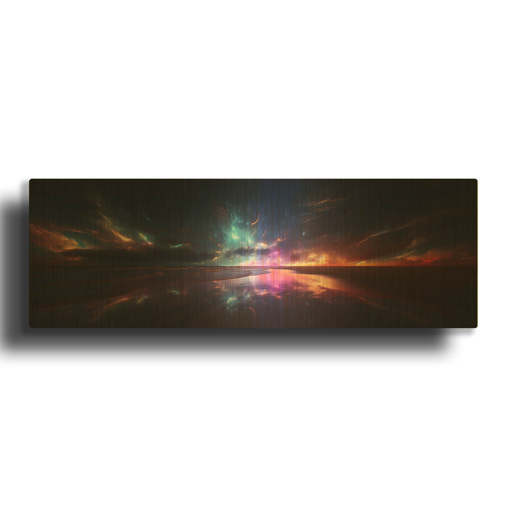 'Neon Sunrise' By r3darch0n Gold Metal Wall Art