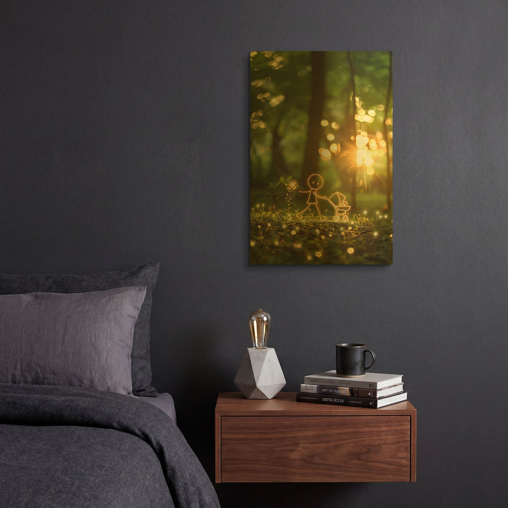 'New Baby' By r3darch0n Gold Metal Wall Art