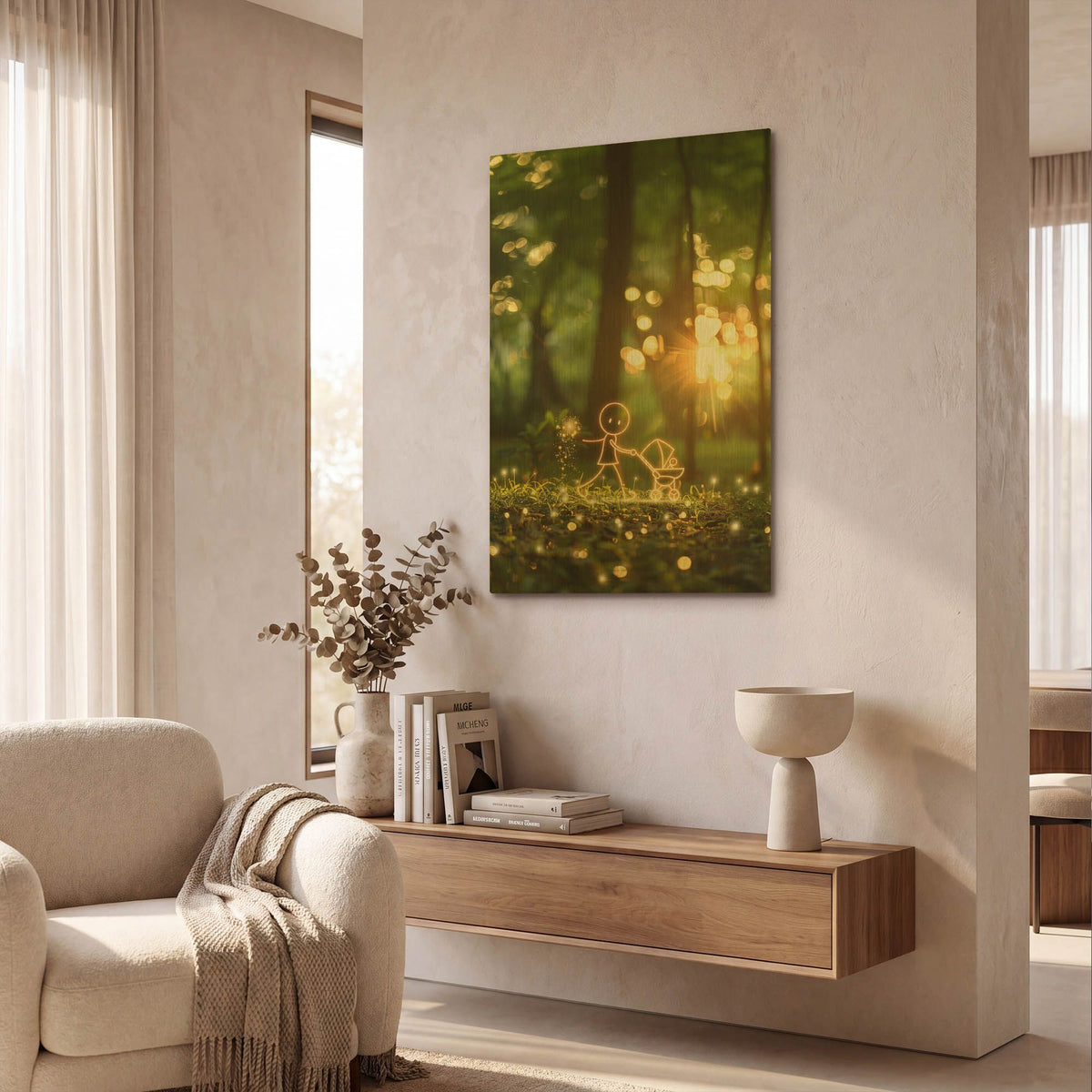 'New Baby' By r3darch0n Gold Metal Wall Art