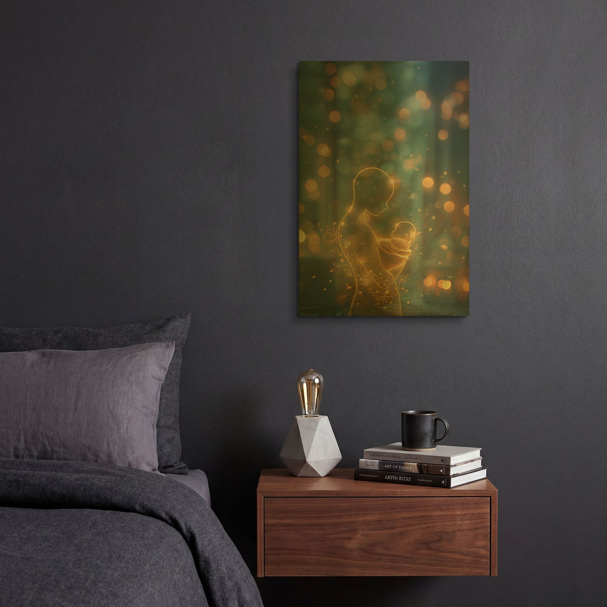 'Newborn' By r3darch0n Gold Metal Wall Art