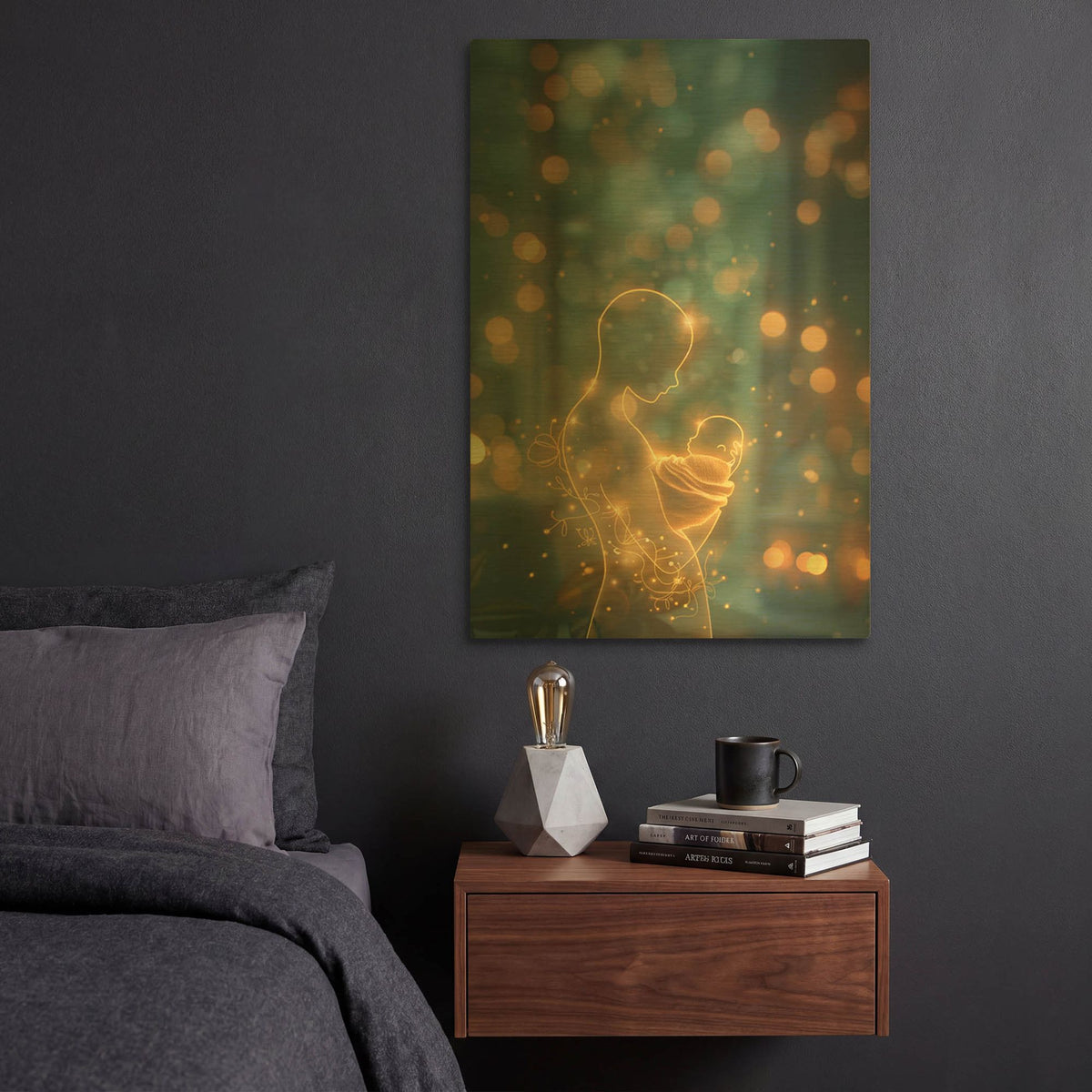 'Newborn' By r3darch0n Gold Metal Wall Art