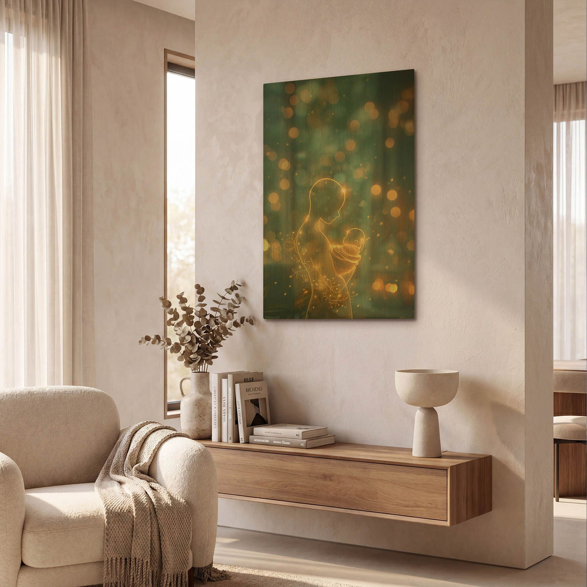 'Newborn' By r3darch0n Gold Metal Wall Art
