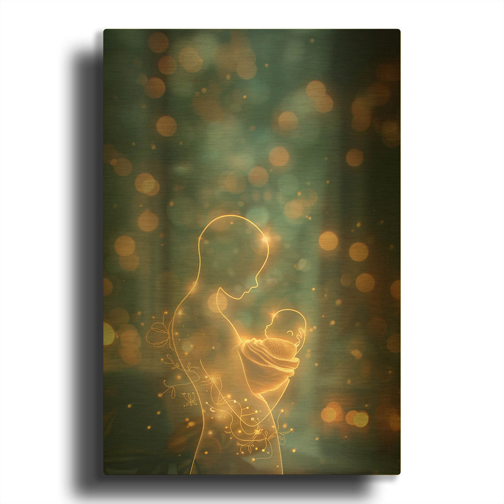 'Newborn' By r3darch0n Gold Metal Wall Art