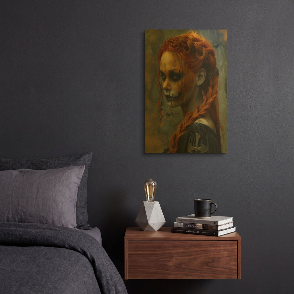 'Ode to the Haunted' By r3darch0n Gold Metal Wall Art
