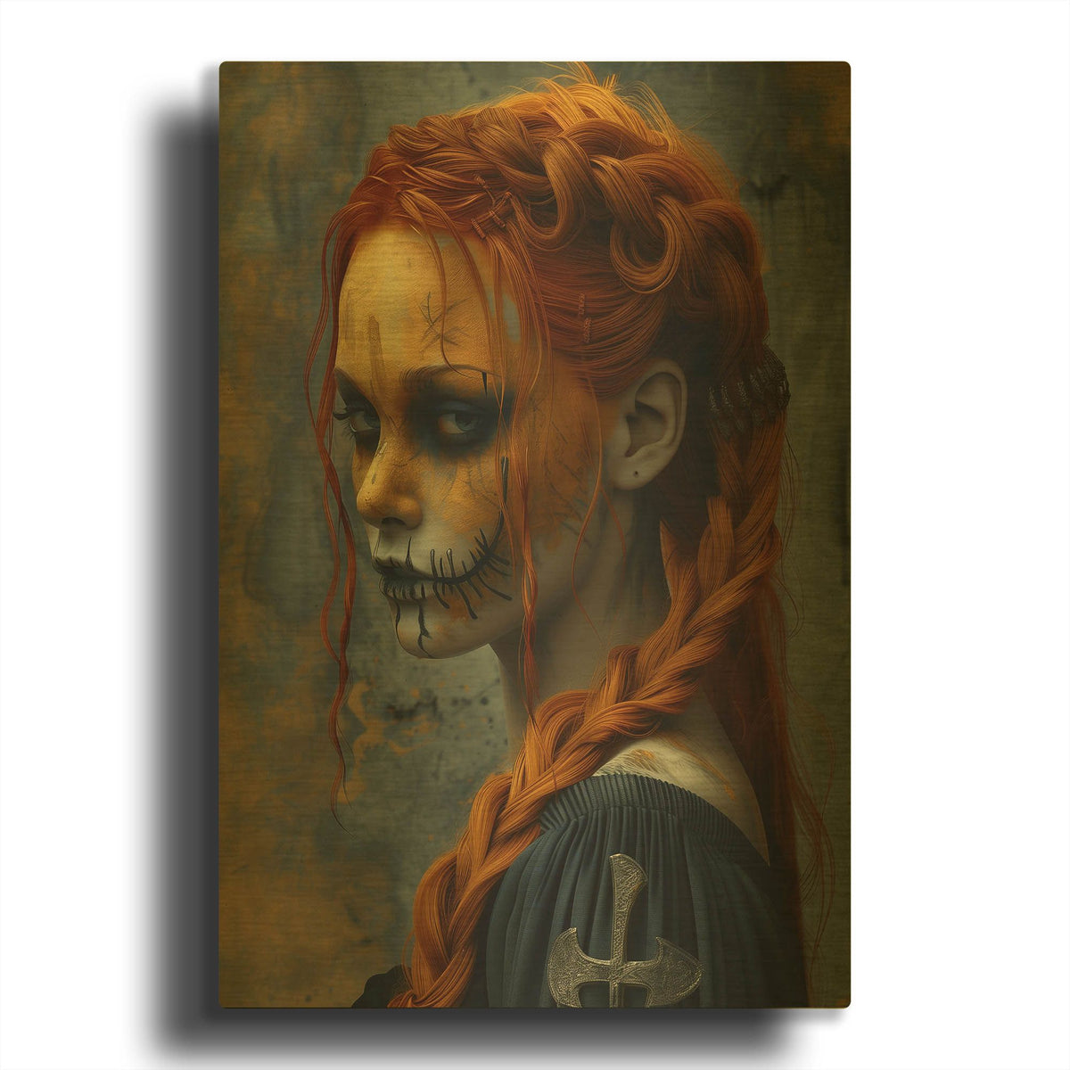 'Ode to the Haunted' By r3darch0n Gold Metal Wall Art
