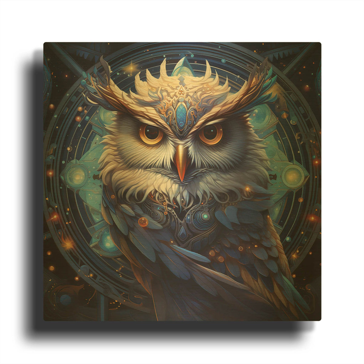 'Oracle of the Starry Wisdom' By r3darch0n Gold Metal Wall Art