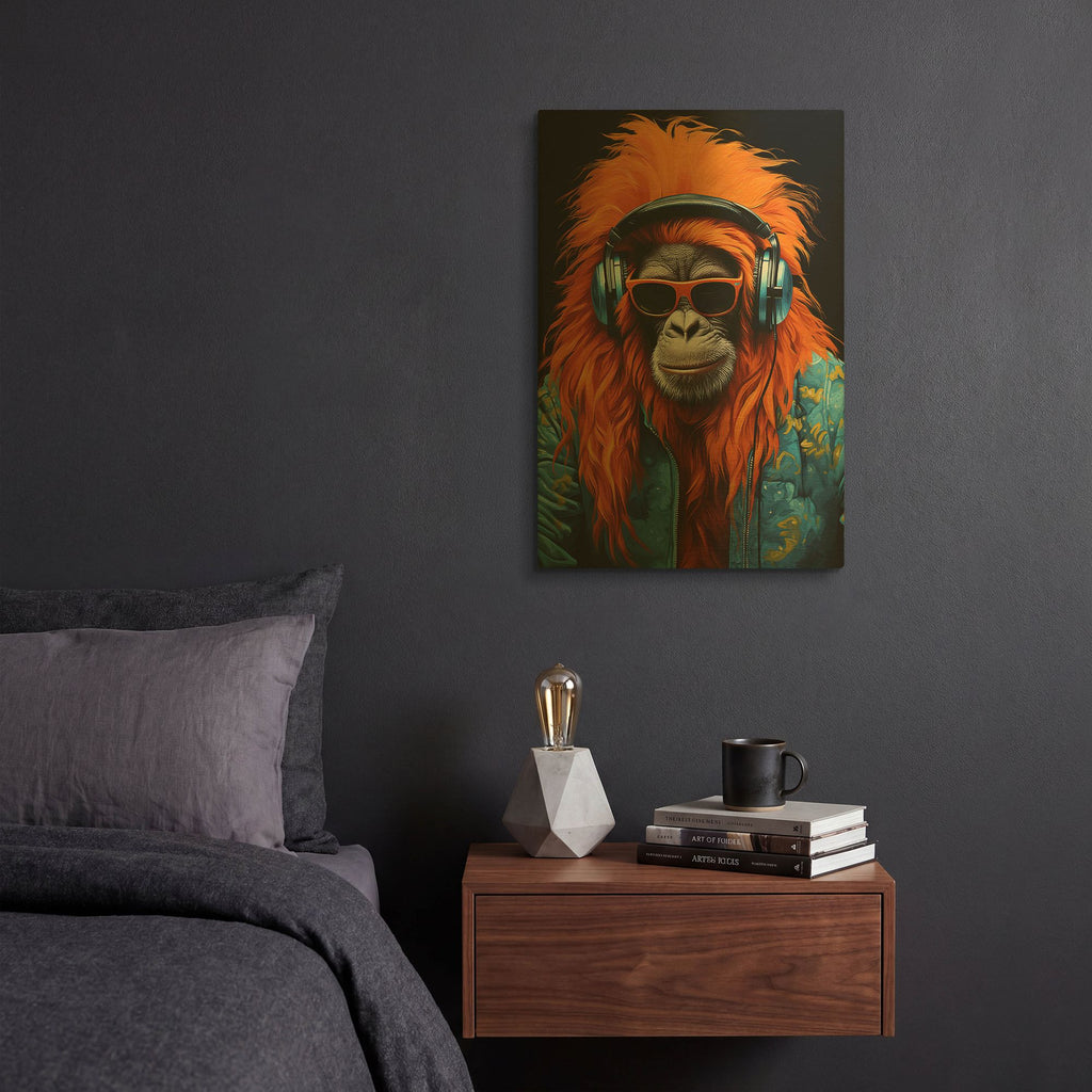 'Orangutangs Overture' By r3darch0n Gold Metal Wall Art