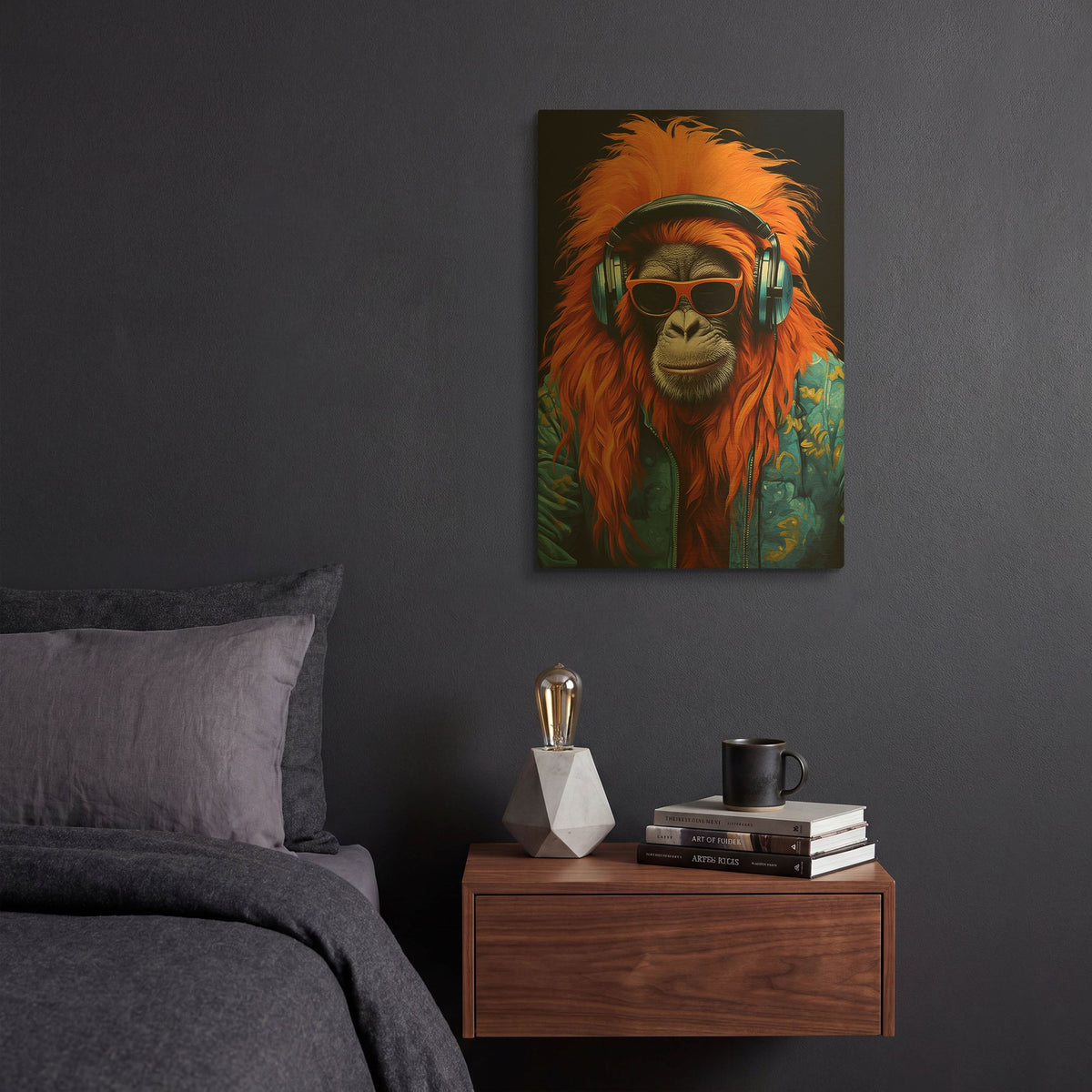 'Orangutangs Overture' By r3darch0n Gold Metal Wall Art