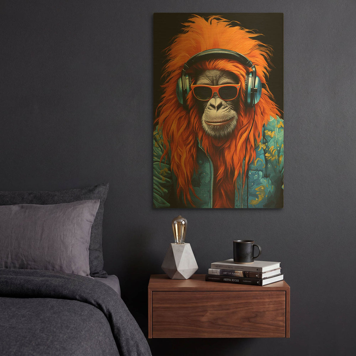'Orangutangs Overture' By r3darch0n Gold Metal Wall Art
