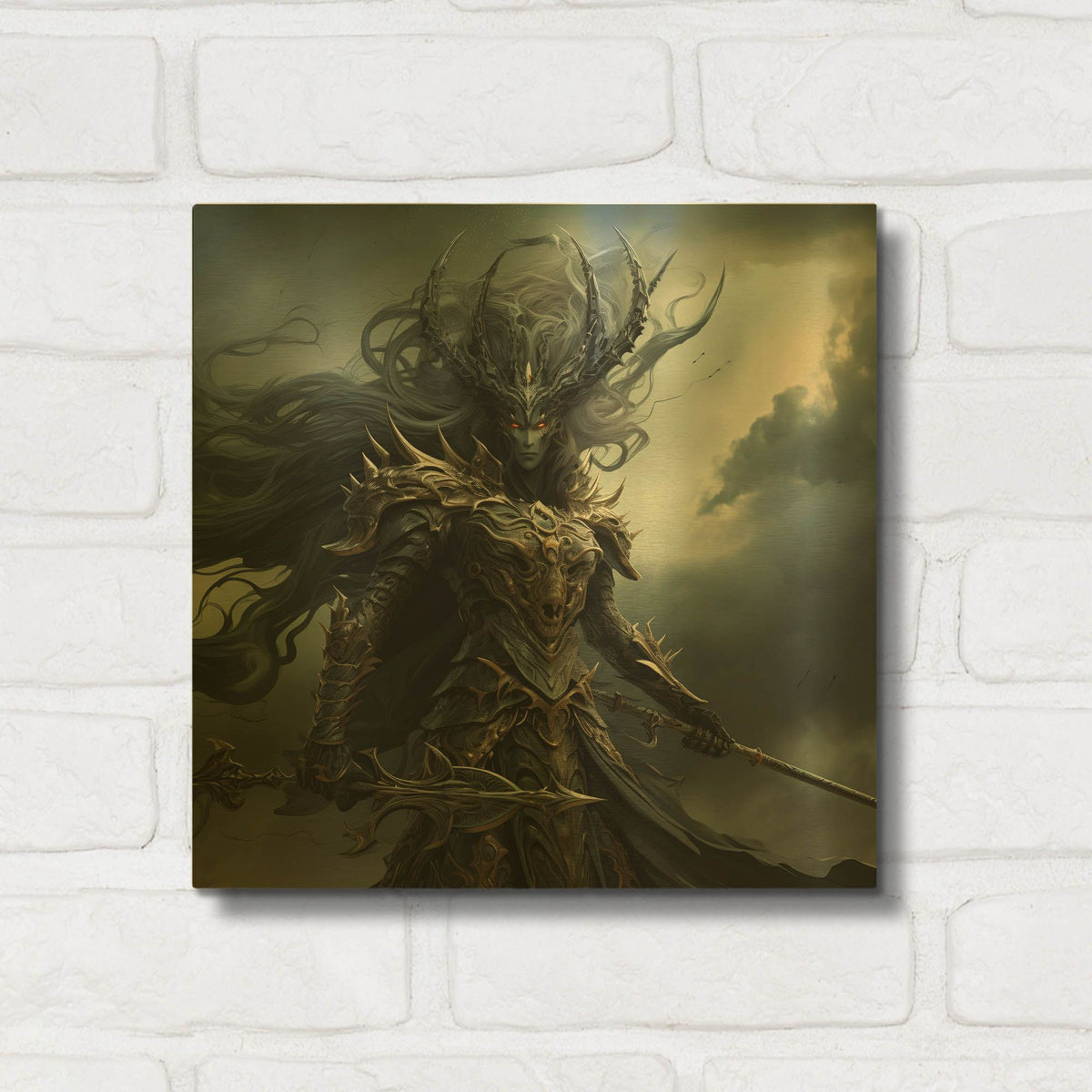 'Overlord' By r3darch0n Gold Metal Wall Art