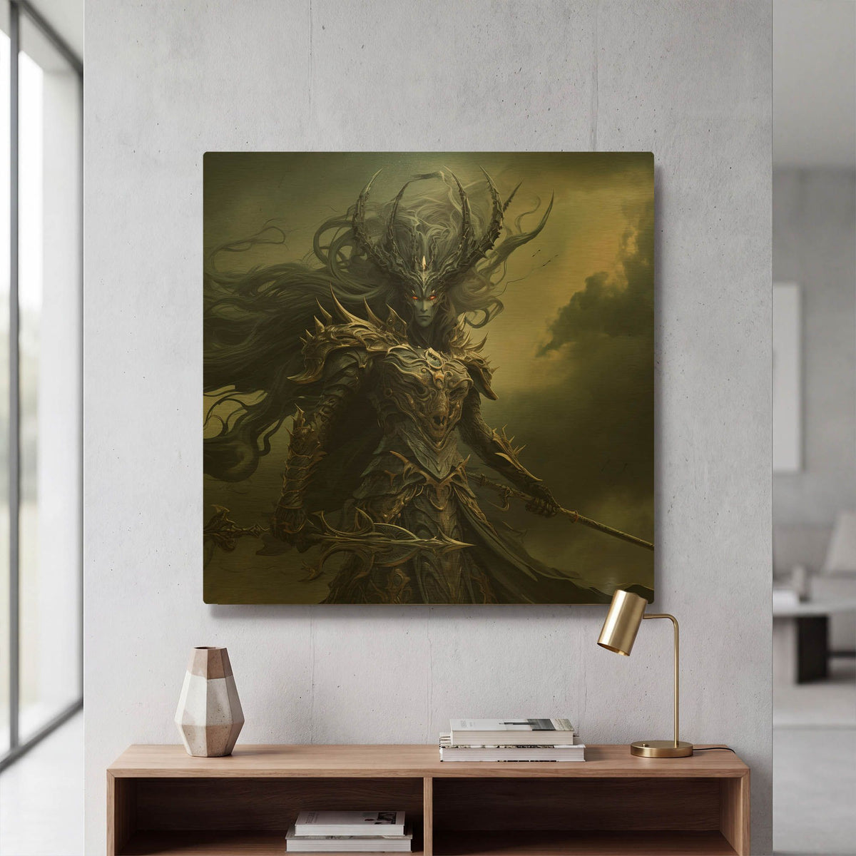 'Overlord' By r3darch0n Gold Metal Wall Art