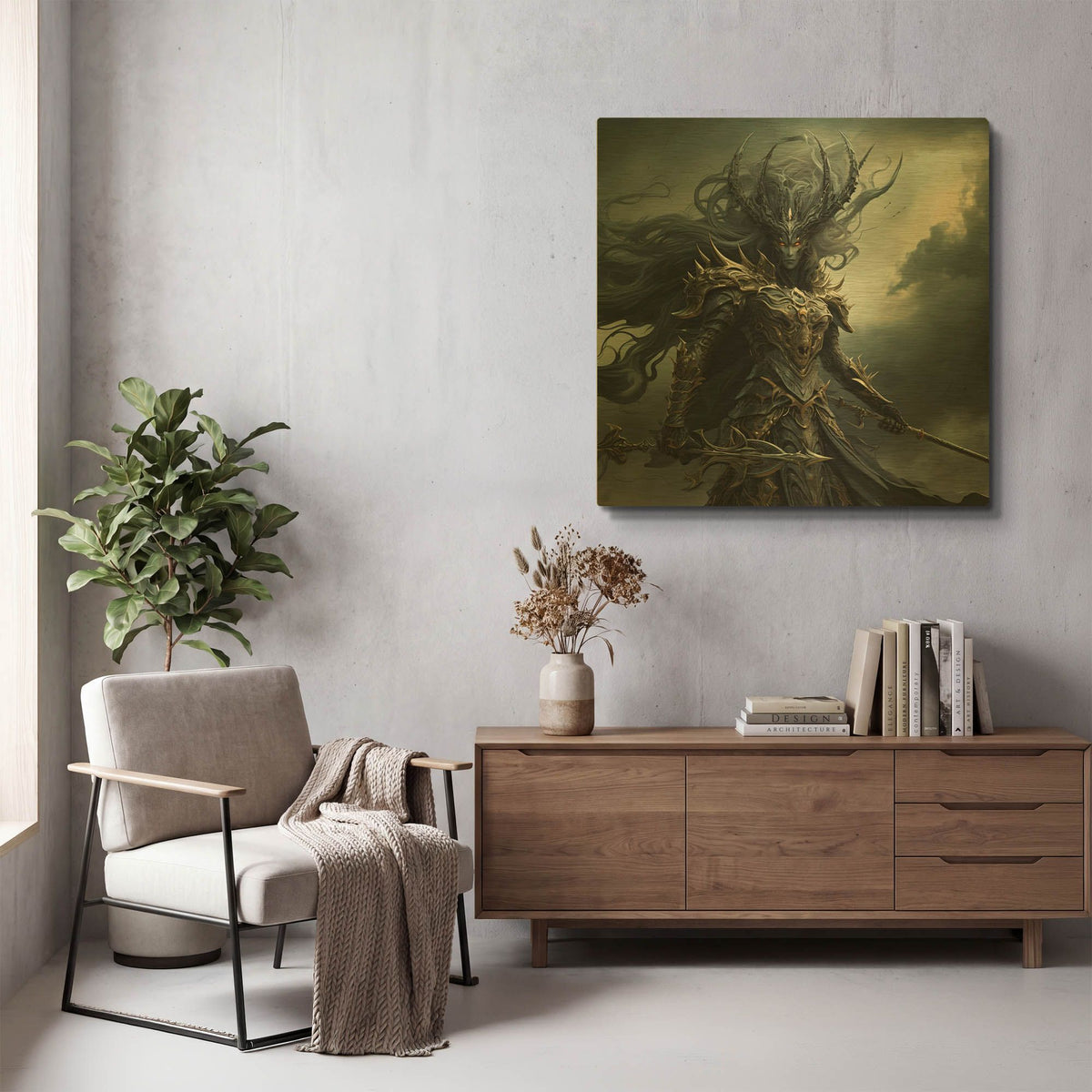 'Overlord' By r3darch0n Gold Metal Wall Art