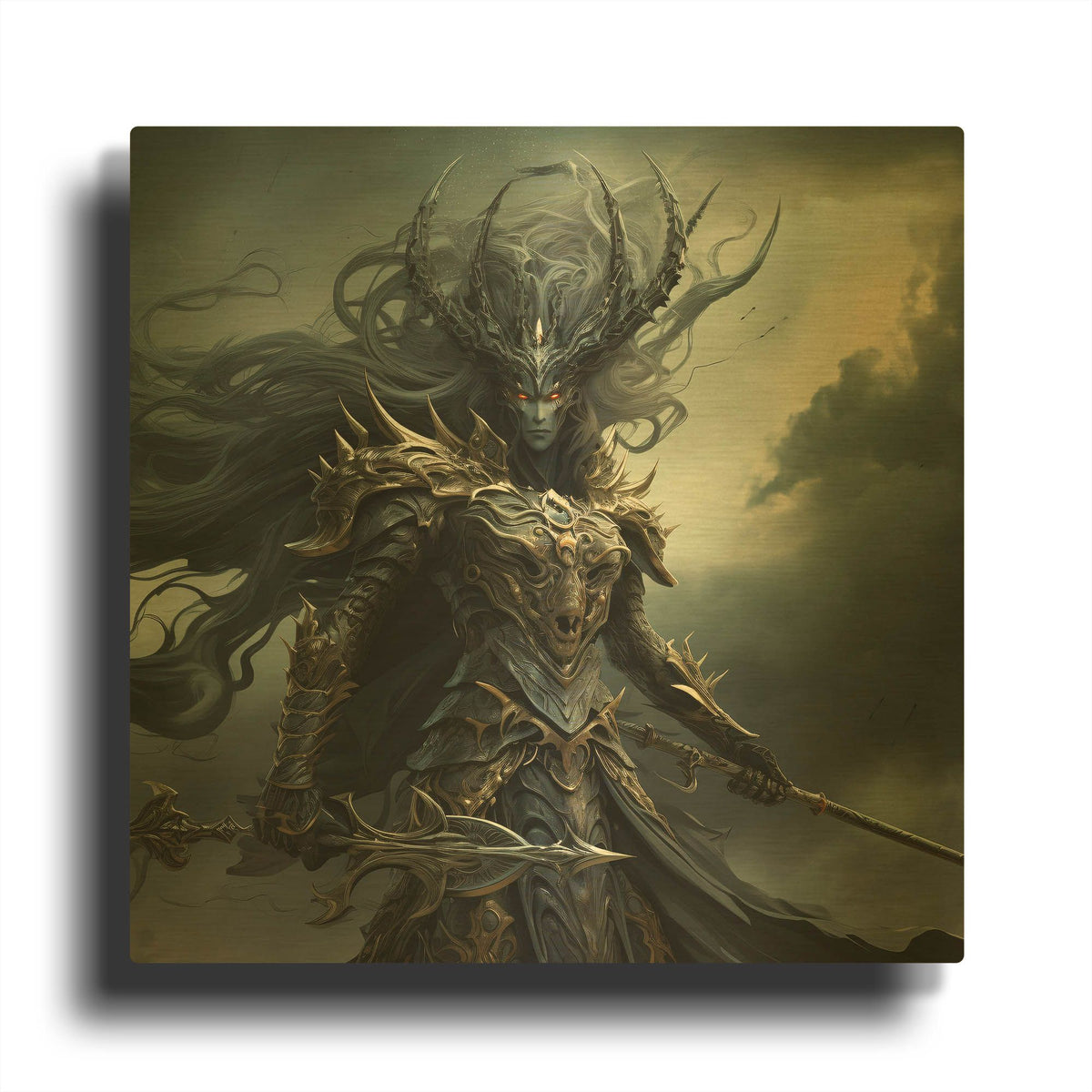 'Overlord' By r3darch0n Gold Metal Wall Art