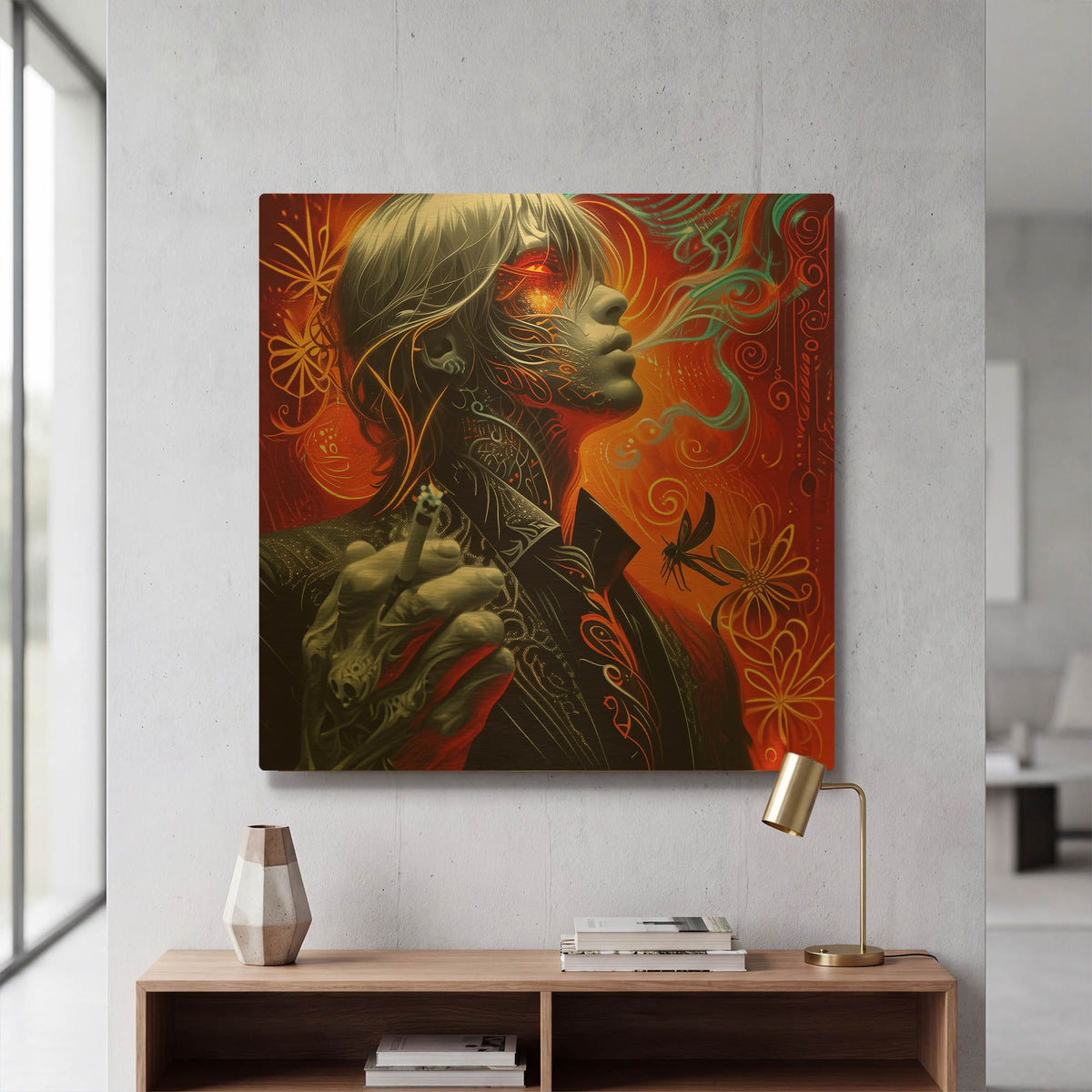 'Pardon Me' By r3darch0n Gold Metal Wall Art
