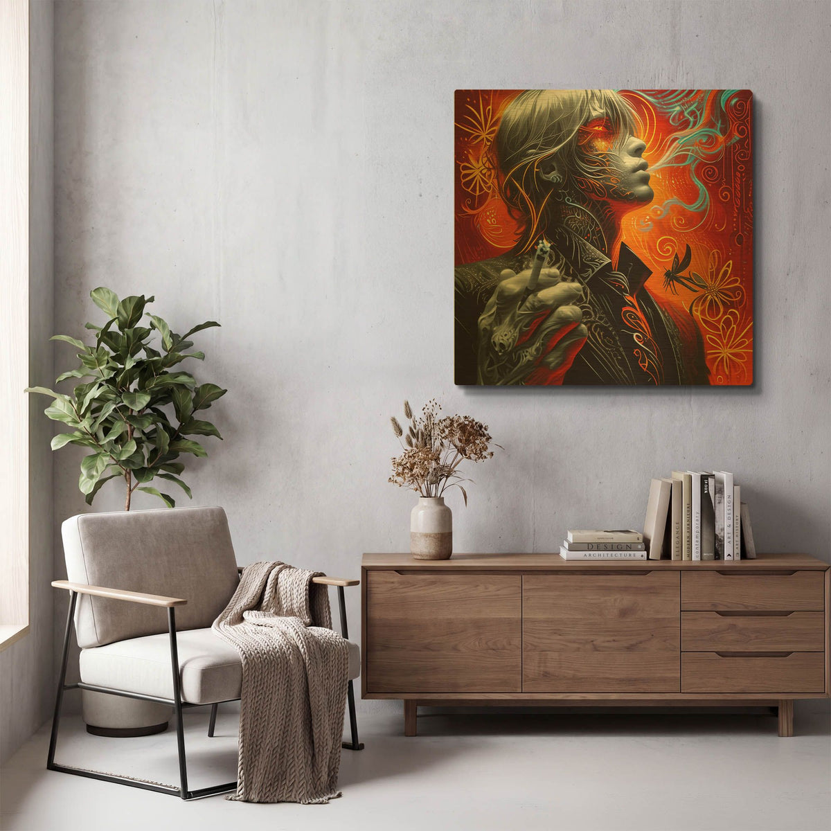 'Pardon Me' By r3darch0n Gold Metal Wall Art