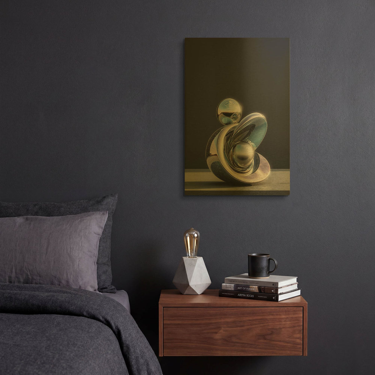 'Passion' By r3darch0n Gold Metal Wall Art