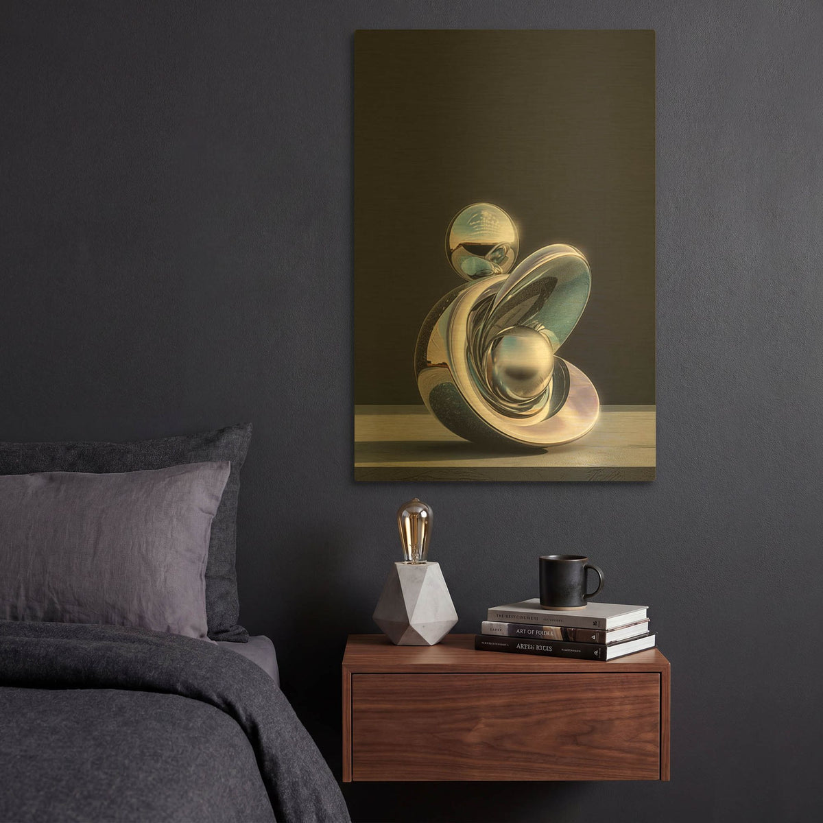 'Passion' By r3darch0n Gold Metal Wall Art