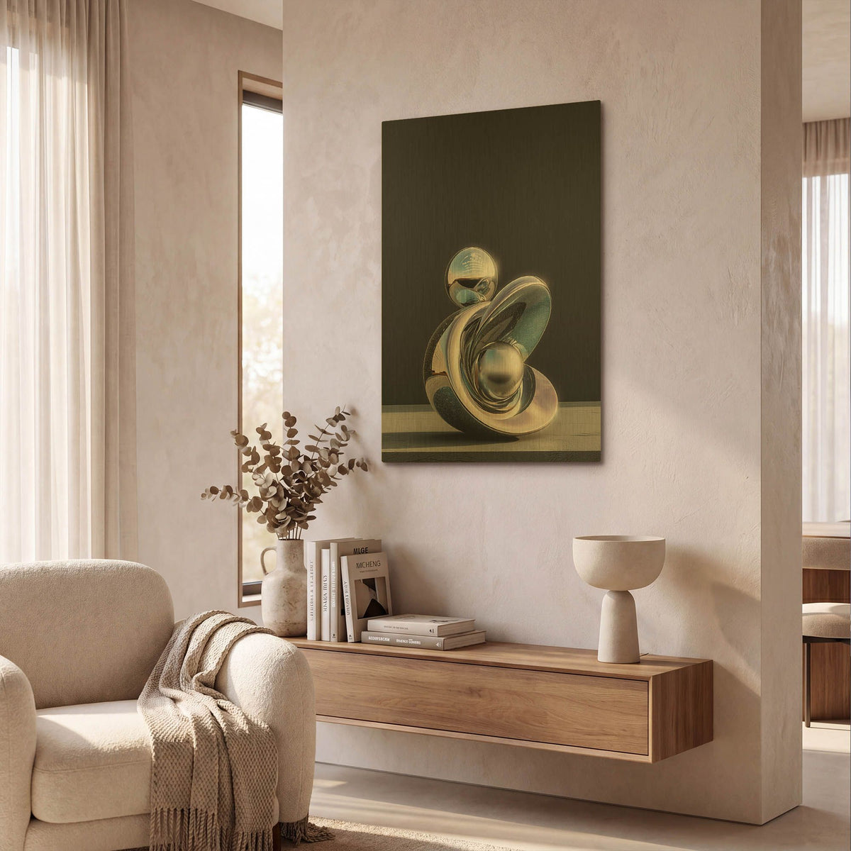 'Passion' By r3darch0n Gold Metal Wall Art
