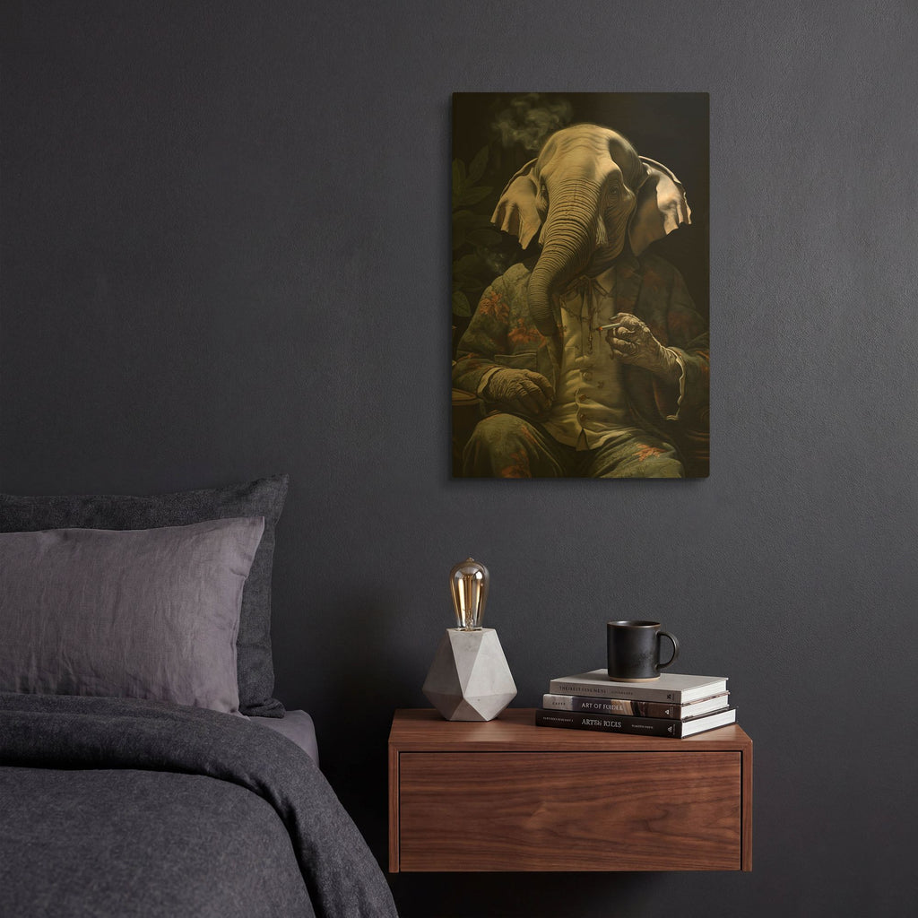 'Philosophers Repose' By r3darch0n Gold Metal Wall Art