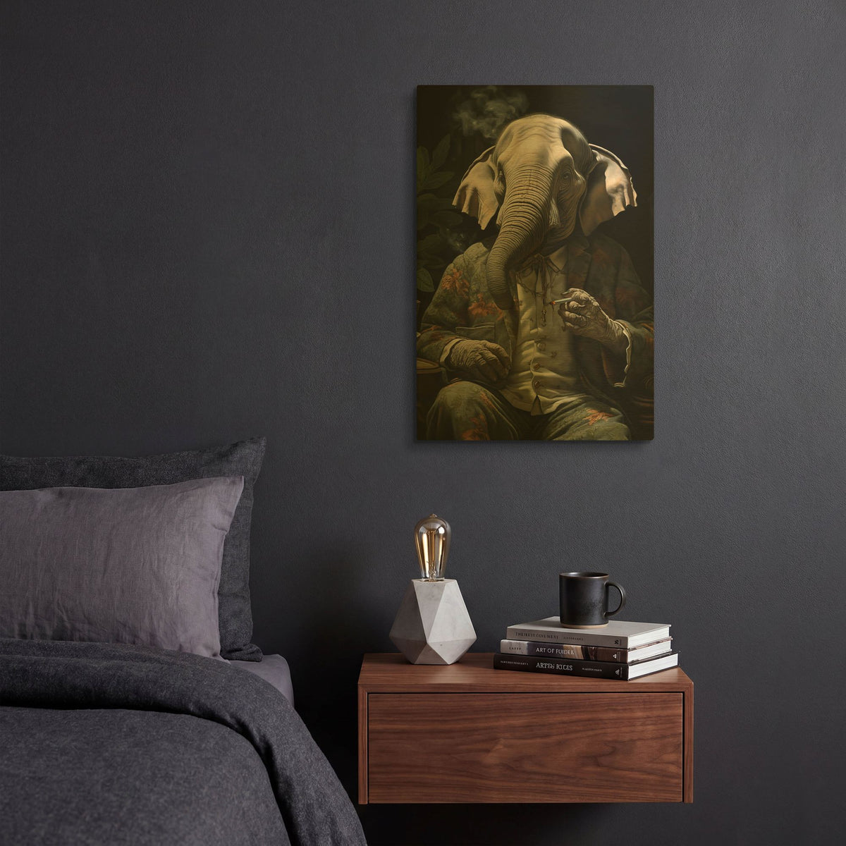 'Philosophers Repose' By r3darch0n Gold Metal Wall Art