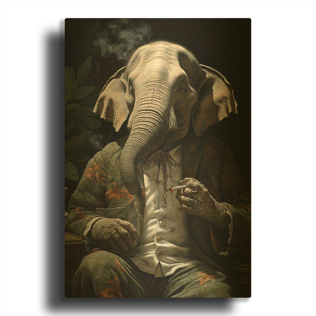 'Philosophers Repose' By r3darch0n Gold Metal Wall Art