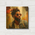 'Portrait On The Go' By r3darch0n Gold Metal Wall Art