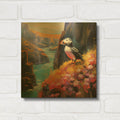 'Puffins 2' By r3darch0n Gold Metal Wall Art