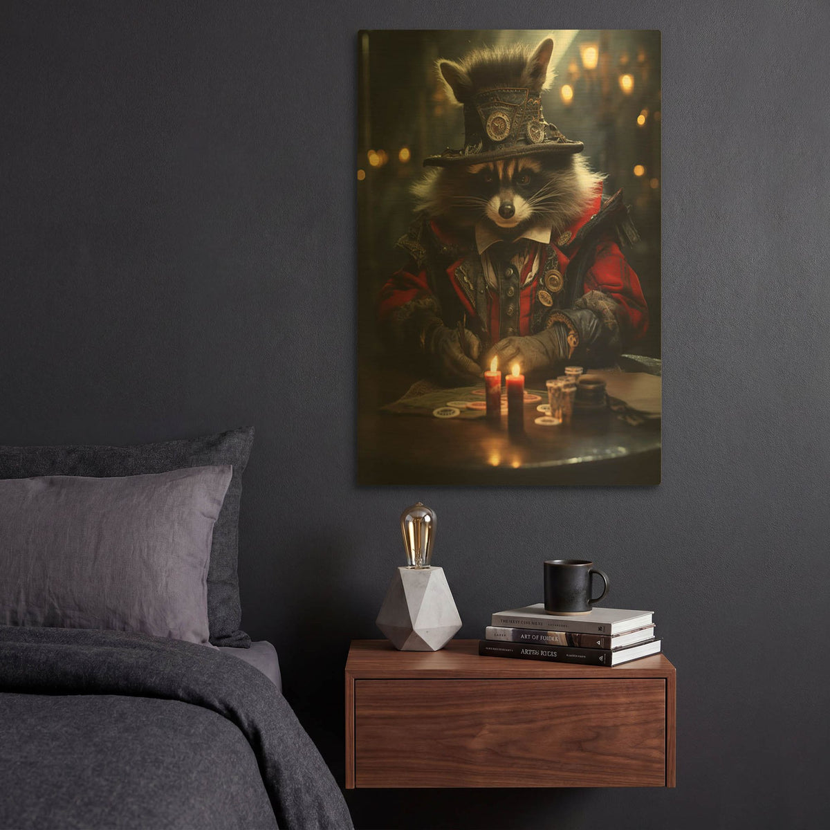 'Raccoons Gambit' By r3darch0n Gold Metal Wall Art