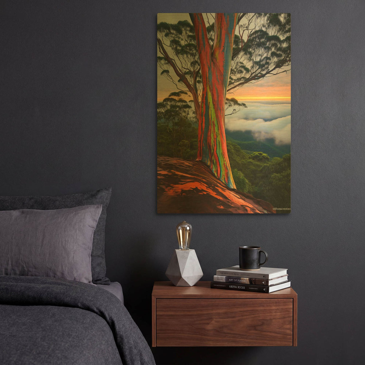 'Rainbow Eucalyptus 1' By r3darch0n Gold Metal Wall Art