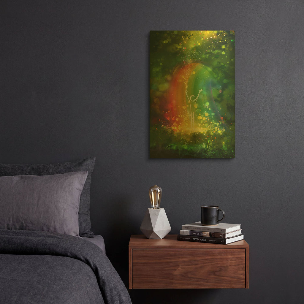 'Rainbow' By r3darch0n Gold Metal Wall Art