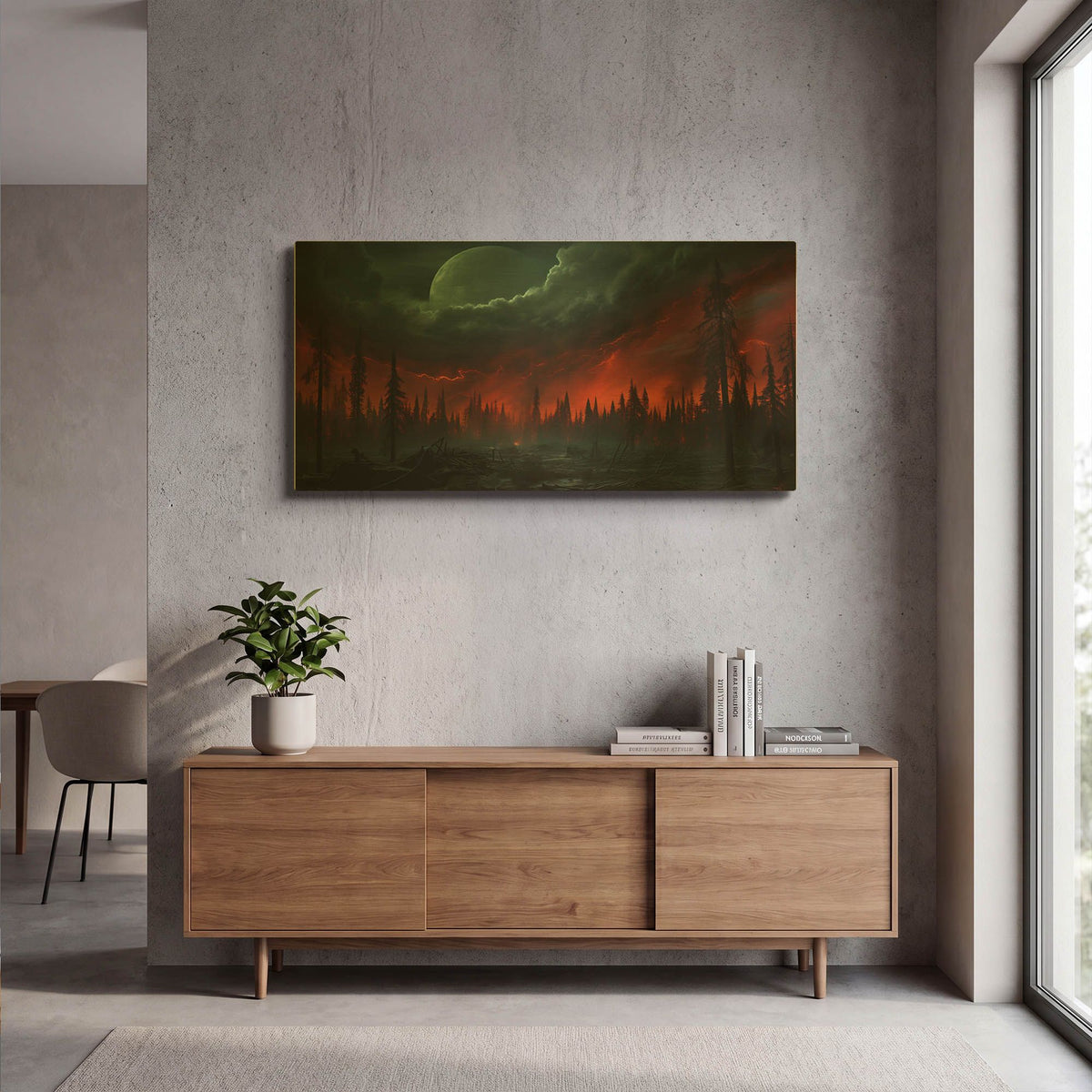 'Red Storm' By r3darch0n Gold Metal Wall Art
